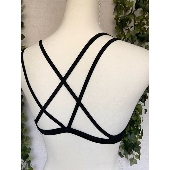 NWT Sporti Black Double Cross Back Bikini and workout Top - Picture 8 of 9